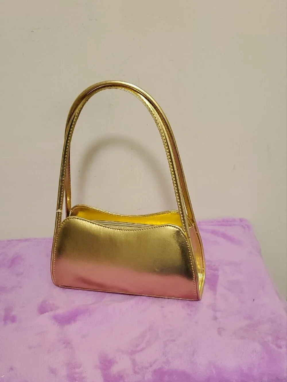 Pretty Angel Gold Metallic Shoulder Bag